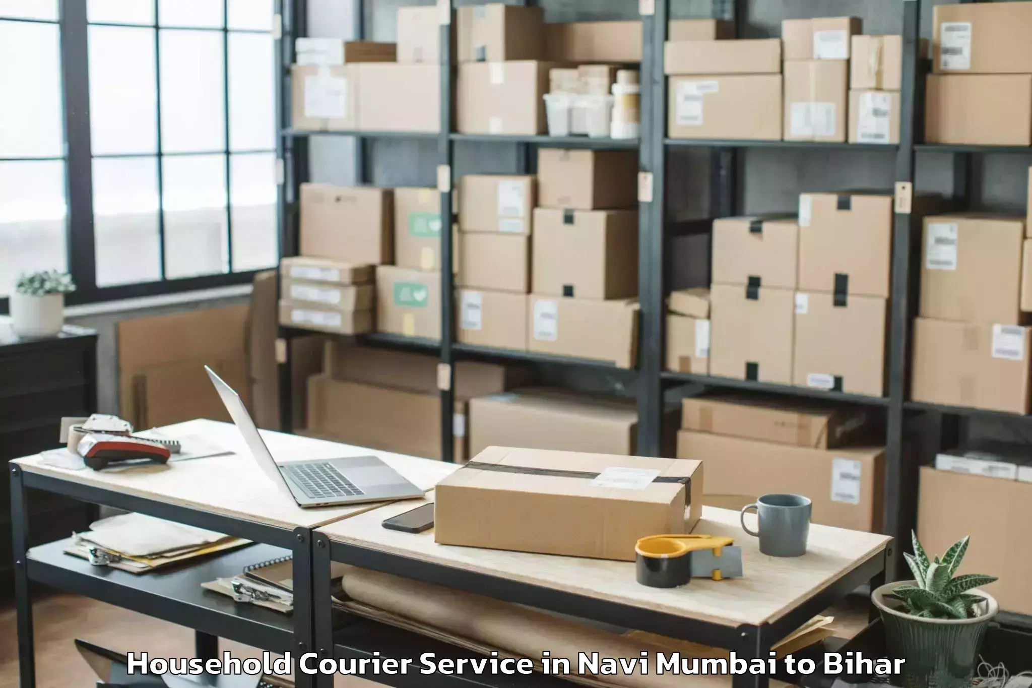 Professional Navi Mumbai to Bairagnia Household Courier